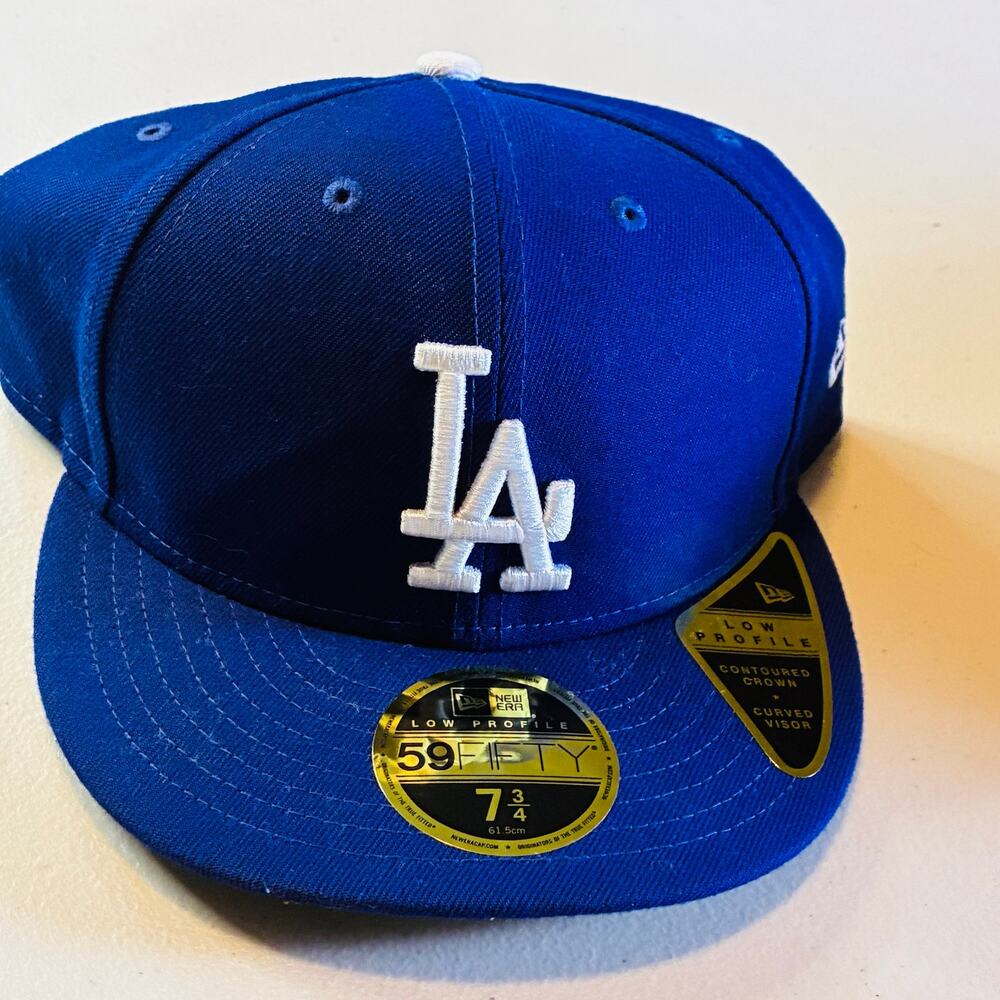 New Era LA Dodgers 59FIFTY Low Profile Fitted Hat 7 3/4 Royal Blue MLB NWT